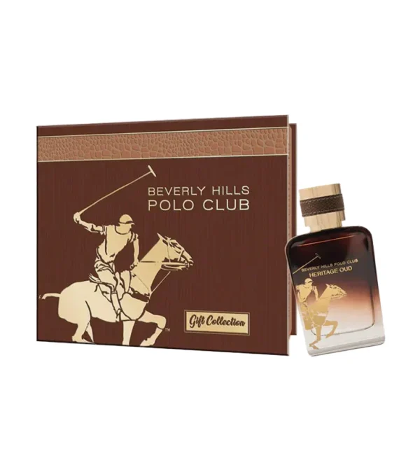 Beverly Hills Polo Club Heritage Oud EDP For Men 100ML Set - Image 4